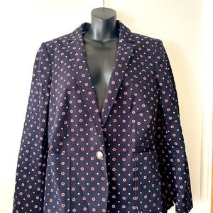 Tommy Hilfiger New Ditsy Floral blue red blazer size 16